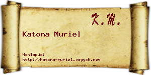Katona Muriel névjegykártya